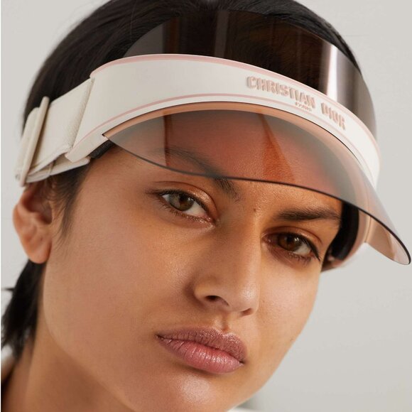 Christian Dior DiorClub V1U Matte Ivory Perspex & Cotton-Blend Jacquard Visor - Picture 1 of 7